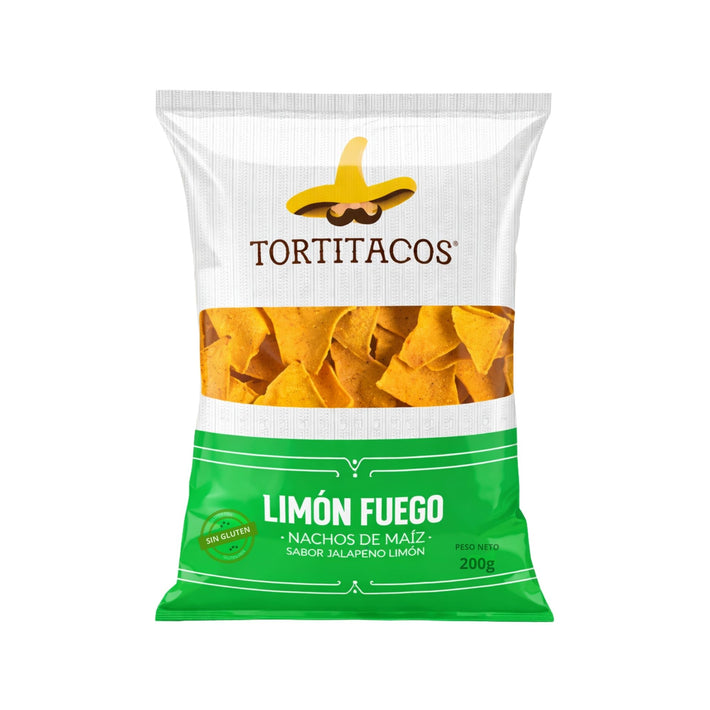 Nachos de maíz sabor limón fuego Tortitacos 200 g