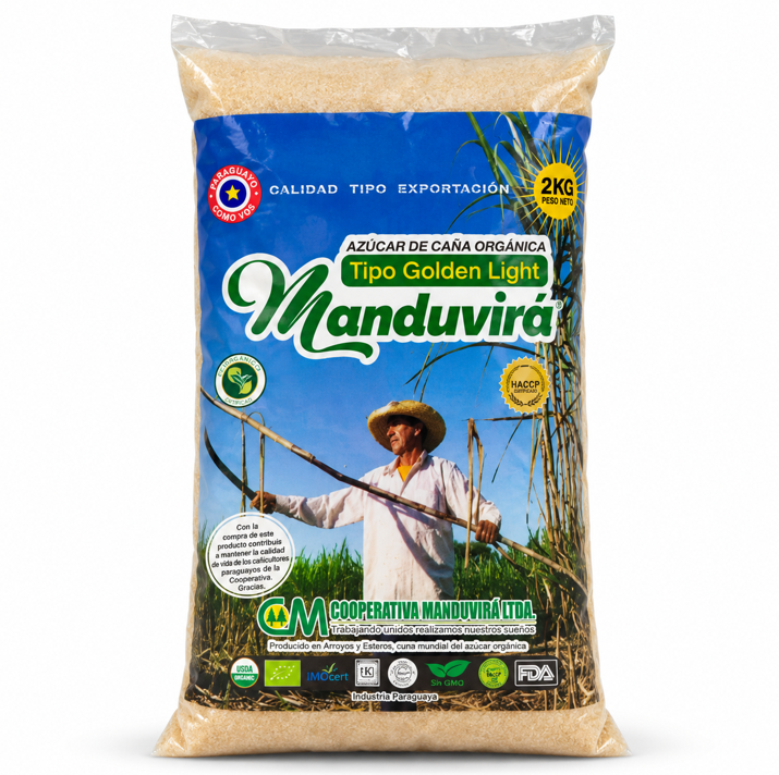 Azúcar Orgánica Manduvirá Golden Light 2 kg