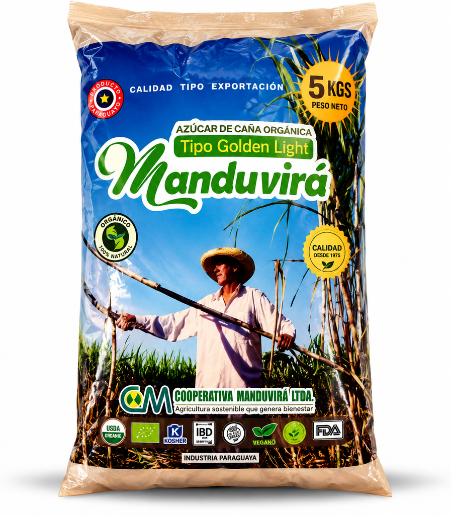 [7848001990097] Azúcar Orgánica Manduvirá Golden Light 5 kg