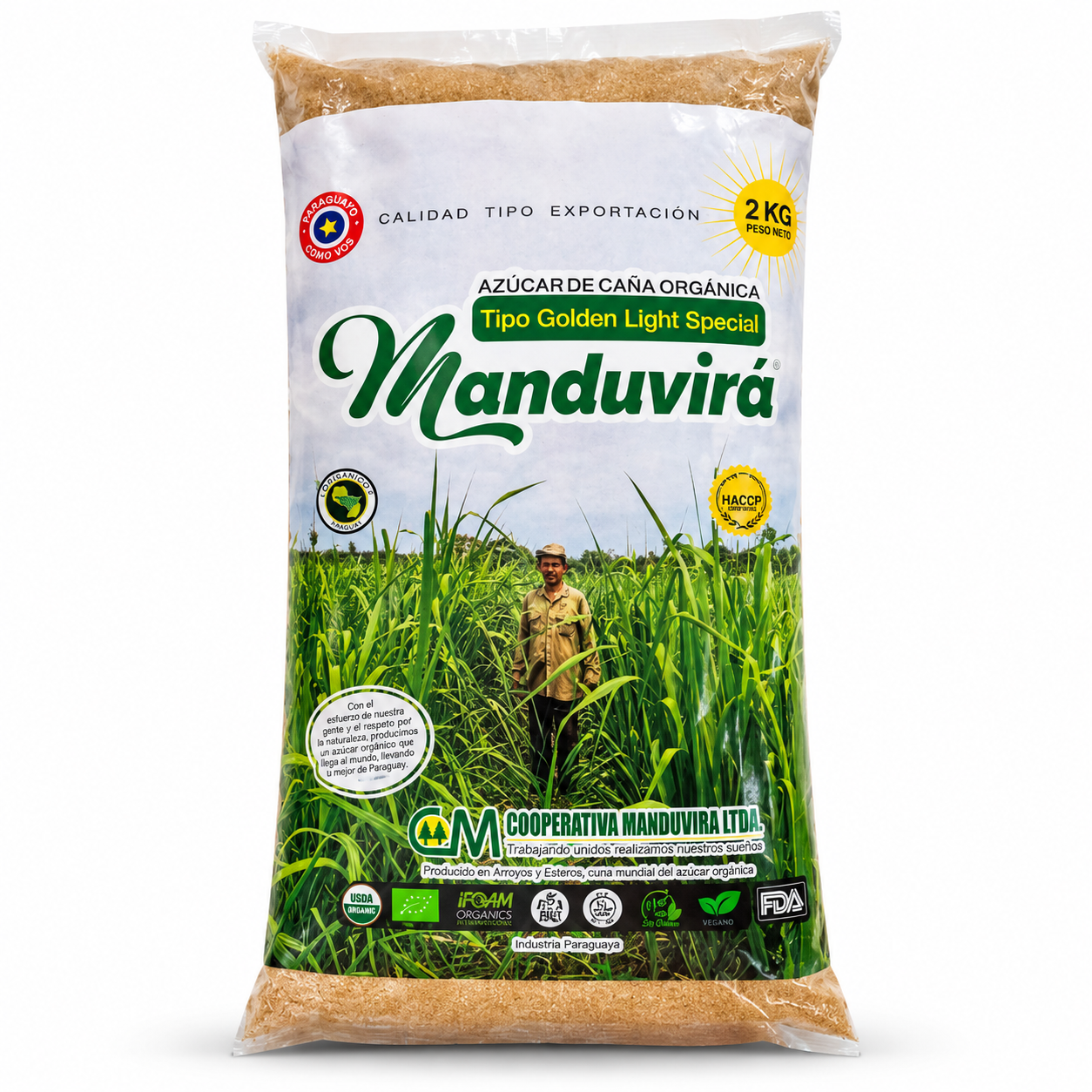 Azúcar Orgánica Manduvirá Golden Light Special 2 kg