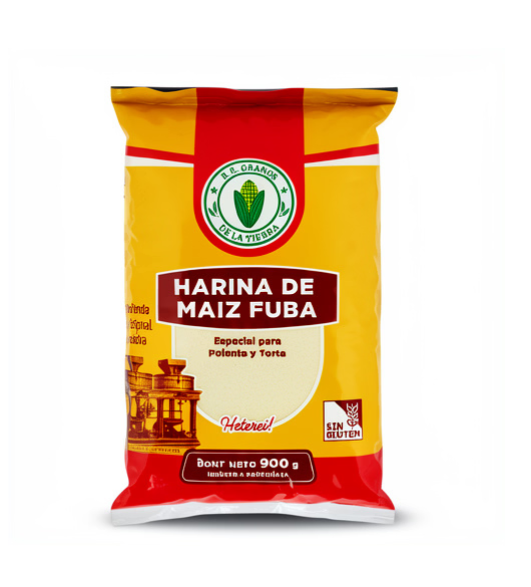 [793969104642] Harina de Maíz Fubá RK Granos de la Tierra 900 g