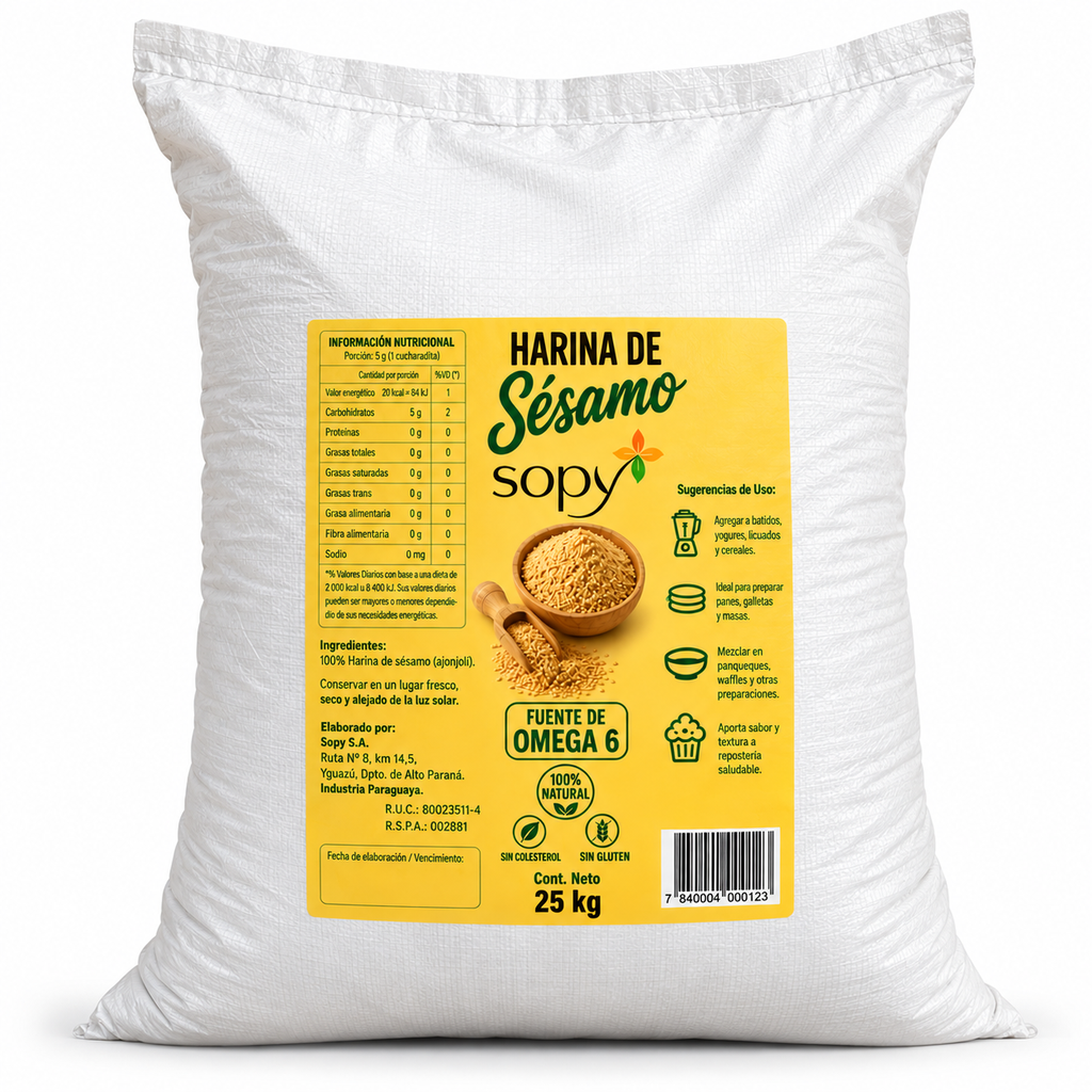 Harina de Sésamo SOPY 25 kg