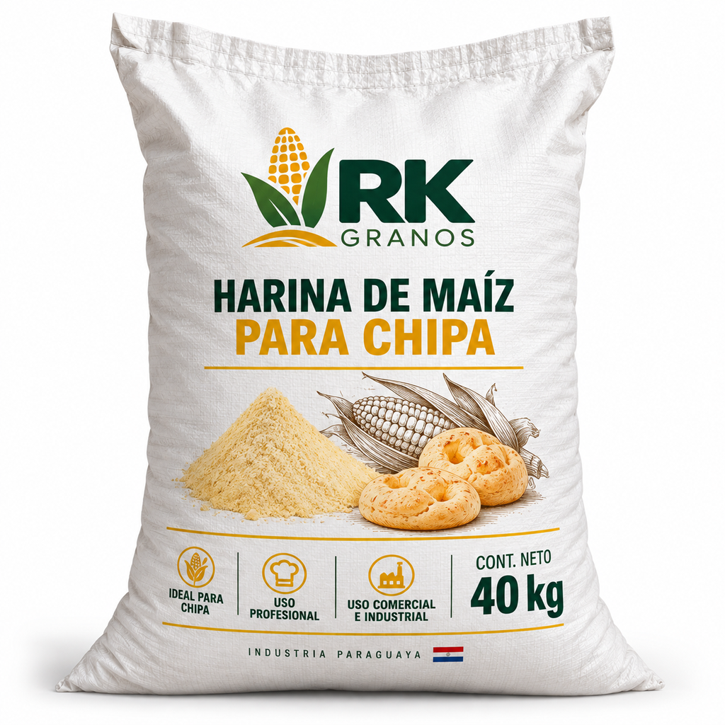 Harina de Maíz para Chipa RK Granos 40 kg